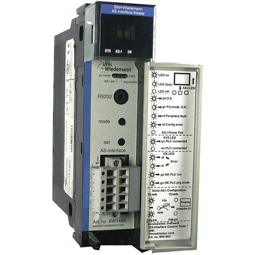 デジタル入出力モジュール - BWU1488 - Bihl+Wiedemann GmbH - AS-i （アモルファス シリコン） / RS232 / 安全