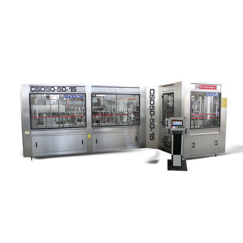 飲料用洗浄 / 充填 / 打栓機 - CSD series - Zhangjiagang TIE Machinery Co., Ltd. - プラスティックボトル用 / 炭酸ドリンク用 / 自動