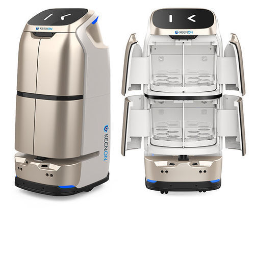 ホテル用搬送ロボット - W3 - Keenon Robotics Co., Ltd. - 食べ物用 / タイヤ付き / 自律型