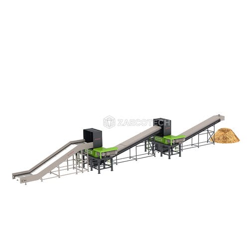 バイオマス廃棄物処理設備 - Alternative fuels/Biogas - ZhengZhou ZA ECOTECH Co.,Ltd - 自動 / セパレーター付 / 裁断機付
