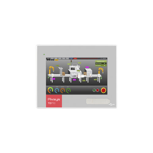タッチスクリーン付きHMI - TD710 - Pixsys - パネル設置用 / 800 x 480 / ARM Cortex-A8