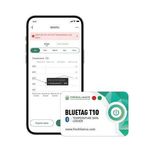 温度データロガー - BlueTag T10  - Zhengzhou Freshliance Electronics Corp.,Ltd - ワイヤレス / Bluetooth / NTC
