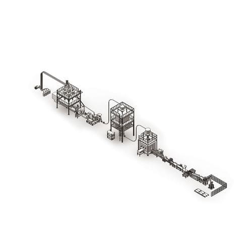 ツイン スクリュー押出しライン - ES series - Feininger (Nanjing) Energy Saving Technology Co., Ltd. - ハイスループット / PLC制御 / 造粒用