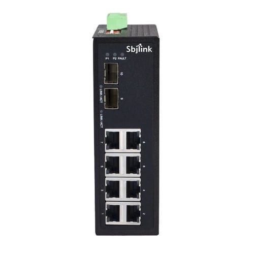 非管理型イーサネットスイッチ - RPT-1010G-2F-X4 - Sbjlink/Subject Link Inc. - 10 ポート / ギガビットイーサネット / DINレール
