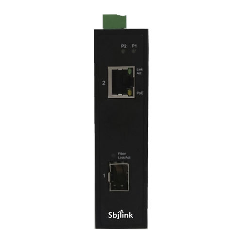 産業用変換器 - HNT-1401GP-1F-X2 - Sbjlink/Subject Link Inc. - メディア / ギガビットイーサネットから光ファイバーへ / DINレール