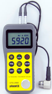 鋼厚さ計 - UTG-2900 - Phase II - ガラス / プラスチック製素材 / 材料