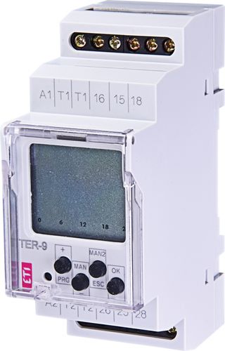 電子サーモスタット - 002471803 - ETI - 調整可能 / DINレール / デジタル