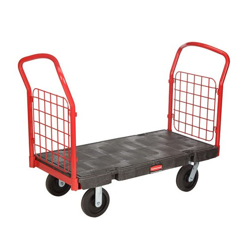 ハンドリング用台車 - FG448600BLA - Rubbermaid - スチール製 / プラットフォーム / バスケットタイプ