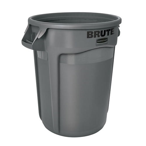 プラスチック製廃棄物コンテナ - FG2620000GRAY - Rubbermaid - ハンドル付き / 通気システム付き / 積み重ね式