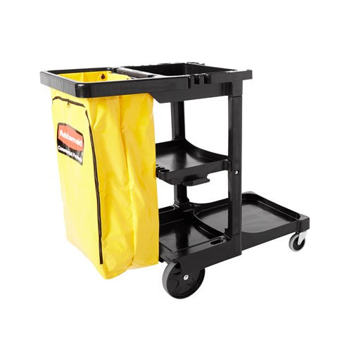 掃除用台車 - FG617388BLA - Rubbermaid - プラスチック製 / 3段 / バスケットタイプ