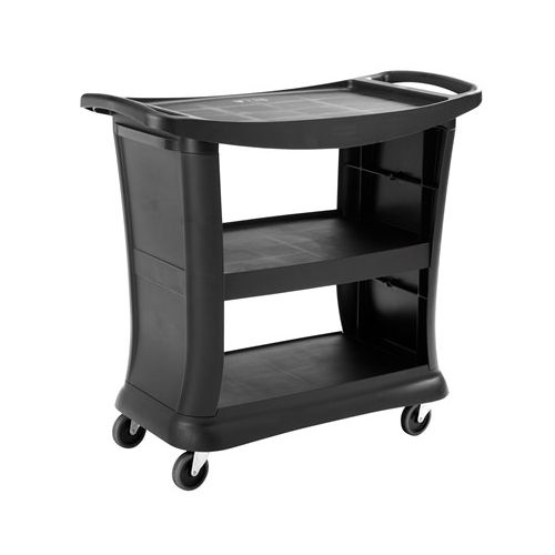 サービス台車 - FG9T6800BLA - Rubbermaid - プラスチック製 / 3段 / 壊れやすいもの用