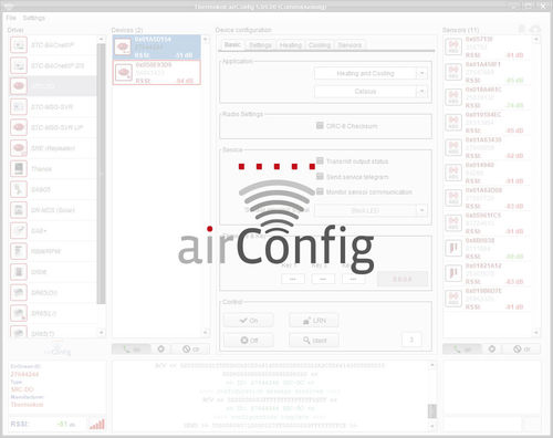 形態ソフトウェア - airConfig - Thermokon Sensortechnik - コミッショニング / 遠隔管理 / 計測学用