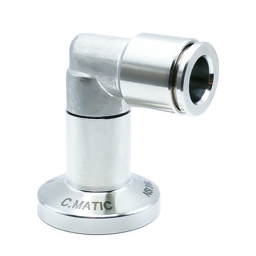 化学製品接続部品 - MX15-XT - C.Matic S.p.A. - 空圧式 / フランジ取り付け / 90°湾曲