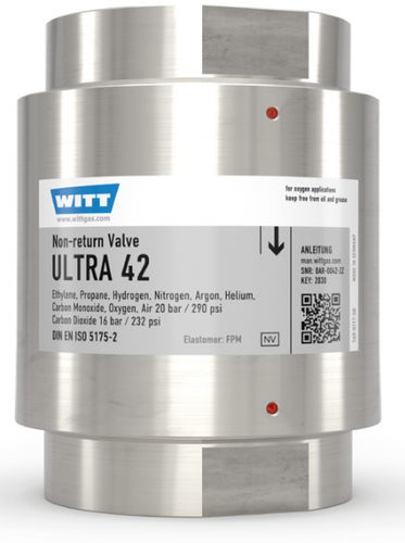 ガス用逆止弁 - ULTRA 42 - WITT-Gasetechnik - DIN / ステンレススチール製 / 真ちゅう製