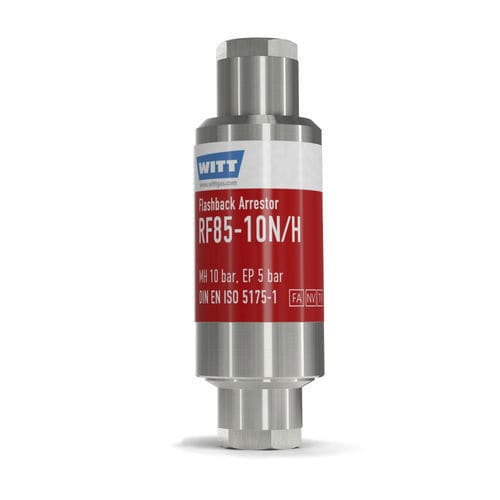 チェックバルブ付逆火防止装置 - F85-10N/H-ES - WITT-Gasetechnik - プロセス / 実験用 / 化学工業用