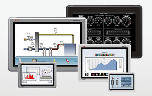 タッチスクリーン付き端末 - 800 - ABB Control Systems - パネル設置用 / LCD / IP65