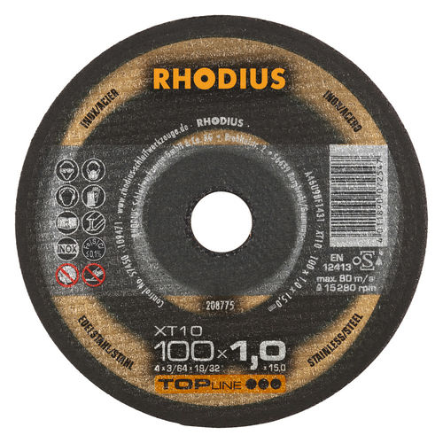 金属切断ディスク - XT10 - RHODIUS - スチール製 / 薄型
