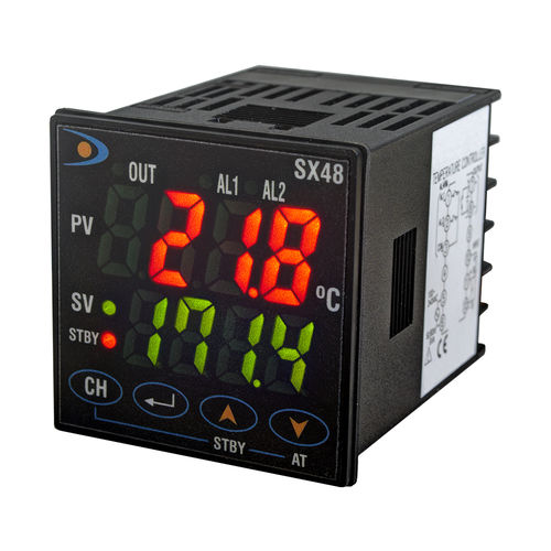ダブルディスプレイ温度調節器 - Syros SX48 - DITEL - PID / 熱電気 / コンパクト