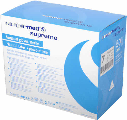 クリーンルーム用手袋 - supreme - Sempermed - 熱防護 / ラテックス製 / 使い捨て