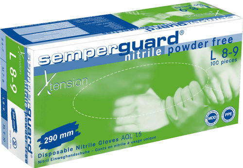 クリーンルーム用手袋 - Semperguard® Nitrile Xtension powder-free - Sempermed - 化学防護 / 二トリル製 / ラテックス製