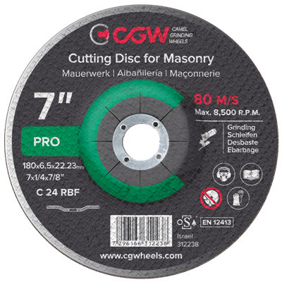 コンクリート用切断ディスク - Camel Grinding Wheels - 大理石用 / スチール製 / マニュアルグラインダー用