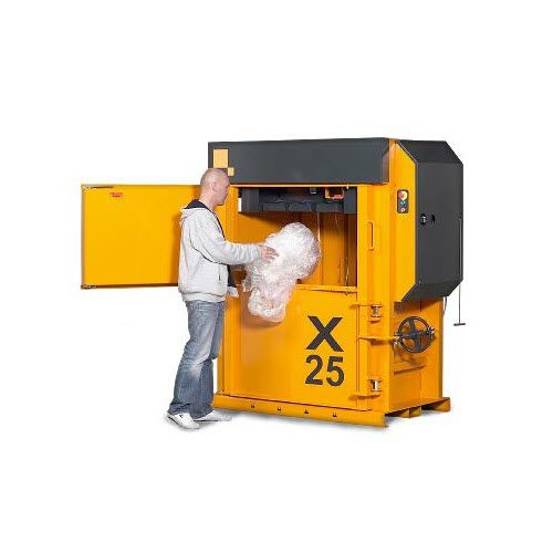 ダンボール紙用梱包機 - X25 - Bramidan Balers - プラスチック用 / 縦型 / 正面投入