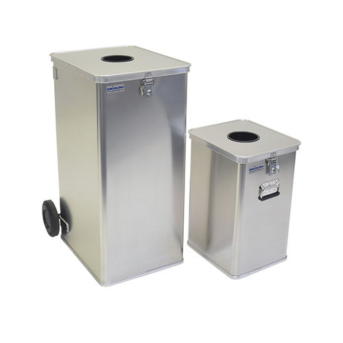 アルミニウム廃棄物コンテナ - G®-DROP series - Gmöhling Transportgeräte GmbH - 医療廃棄物用 / ふた付き / ハンドル付き