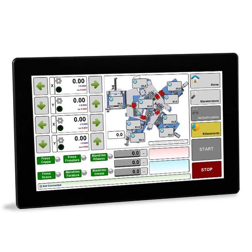 HMIインターフェース用モニター - MTFT18-W - Sipro srl - TFT-LCD / 容量方式タッチスクリーン / 産業用