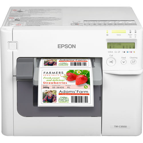 インクジェットラベル印刷機 - ColorWorks C3500 - EPSON Europe/エプソン - 卓上