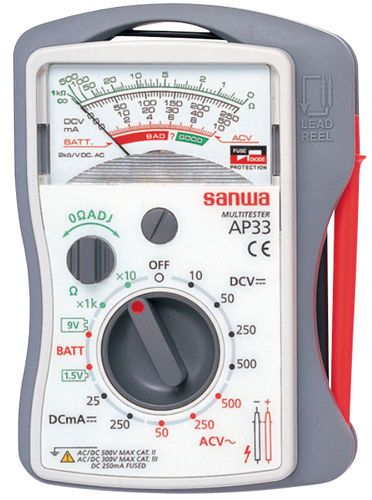 アナログマルチメーター - AP33 - Sanwa Electric Instrument - 携帯型 / 産業用
