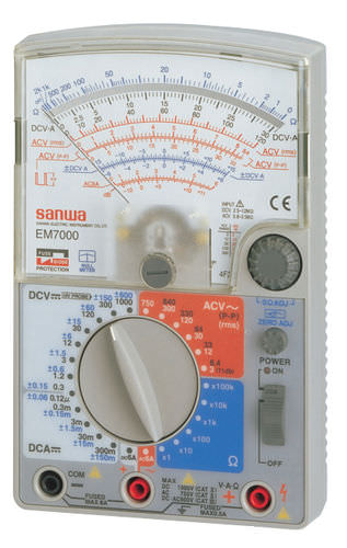 アナログマルチメーター - EM7000 - Sanwa Electric Instrument - 携帯型 / 1000 V / 産業用