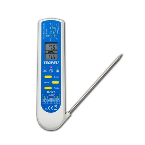 赤外放射温度計 - D-175 - Tecpel  Co., Ltd. - 液晶ディスプレイ / IP65 / 食品用
