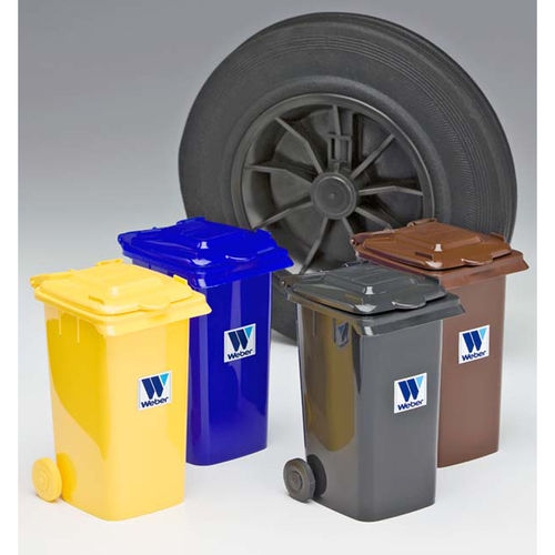 プラスチック製廃棄物コンテナ - MINI - Weber GmbH & Co. KG Abfallbehaelter & Container - 都市廃棄物用 / ふた付き / 2輪