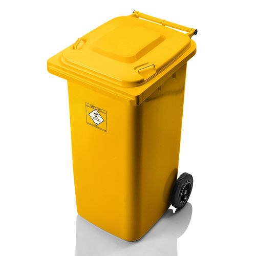 HDPE廃棄物コンテナ - MGB 240 L - Weber GmbH & Co. KG Abfallbehaelter & Container - 医療廃棄物用 / ふた付き / 2輪