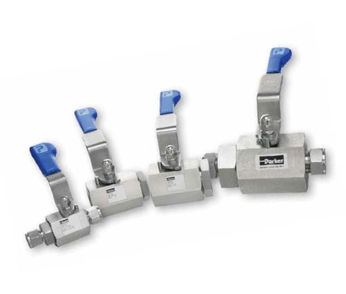ボールバルブ - Hi-Pro series - Parker Hannifin France SAS - 手動ハンドル付き / レバー / ねじロック式