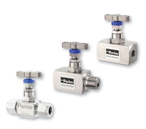 二ードルバルブ - HNV series - Parker Hannifin France SAS - 手動ハンドル付き / レバー / ねじロック式