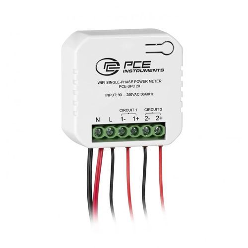 エネルギー計電力計 - PCE-SPC 20 - PCE Deutschland GmbH - 有効電力 / DINレール / ワイヤレス