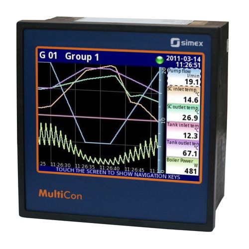 データ取り込み用レコーダー - MultiCon CMC-141 - SIMEX Sp. z o.o. - ビデオ / 紙不使用 / 温度