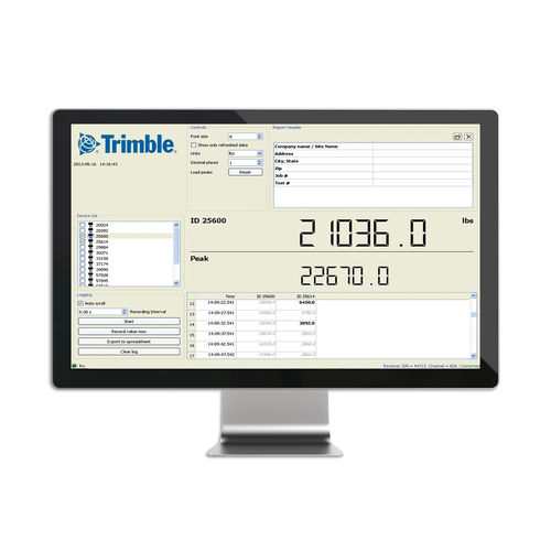 校正ソフトウェア - Trimble Navigation - Construction Division - セキュリティ / データ ロガー / 装置