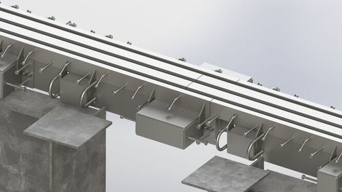 金属製伸縮継手 - TENSA&reg;MODULAR - mageba - 長方形 / フランジ取り付け / 建設現場用