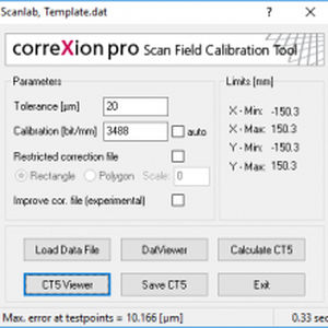 インターフェイスソフトウェア - correXion pro - SCANLAB GmbH - 最適化 / 品質 / 光学機器用