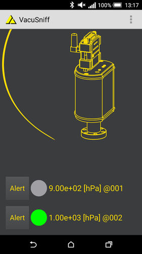 リモートデバイス管理モバイルアプリケーション - VacuSniff™ - Thyracont Vacuum Instruments GmbH - リアルタイム / Android / Bluetooth