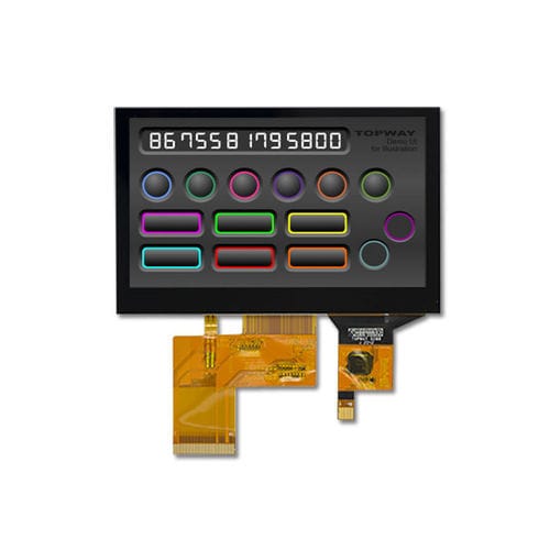 TFT LCDディスプレイ - LMT043DEFFWA-NND-2 - TOPWAY LCD - 容量方式タッチスクリーン / カラー / 480 x 272