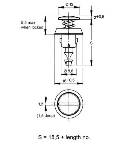 パネル固定具 - 716F series - Specialty & Fasteners Components - 金属製 / プッシュアンドターン タイプ