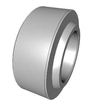 球形滑り軸受 - DGE-UK-2RS series - Nadella Group - 垂直方向 / スチール製 / PTFE
