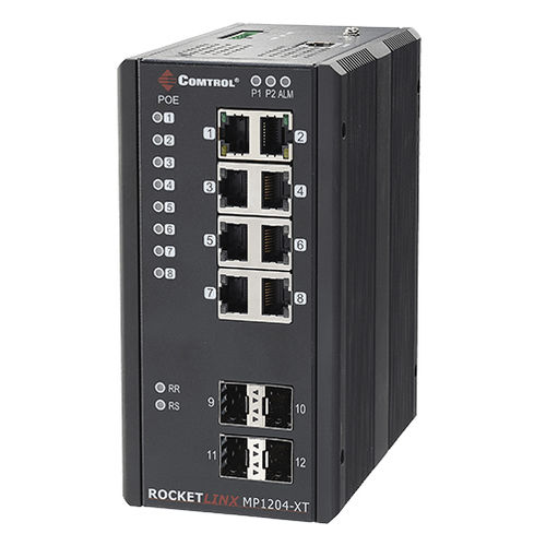 マネージドスイッチ - RocketLinx ® MP1204-XT - Comtrol Corporation - 12 ポート / ギガビット / 壁掛け