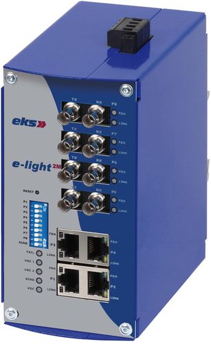 管理型スイッチ変換器 - eks Engel GmbH & Co. KG - 8 ポート / イーサネット / 光ファイバー