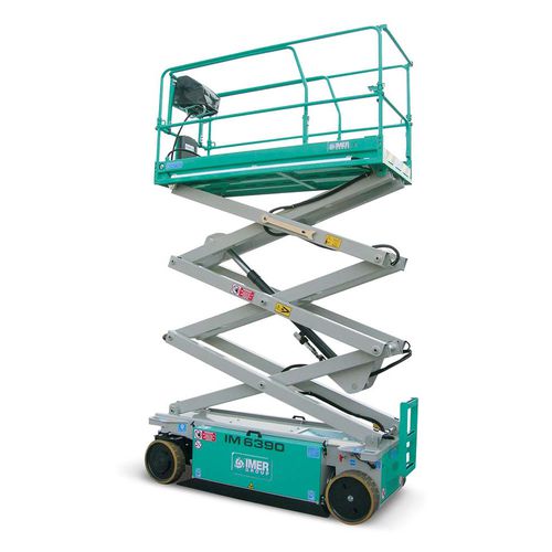 自走式シザース型高所作業車 - IM 90 series - IMER International SPA - 電動式 / 屋内外使用