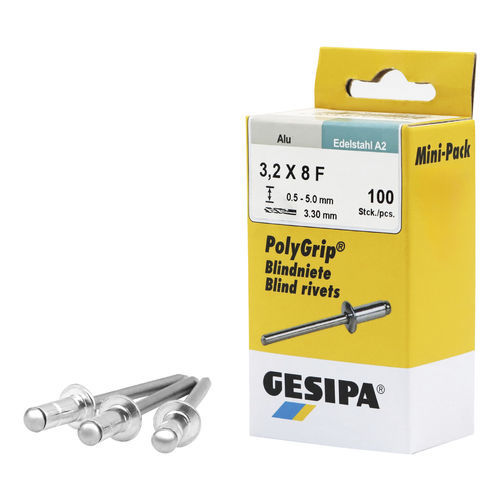 閉止リベット - Mini-Pack PolyGrip® - SFS Group Germany GmbH - ボタン頭 / アルミニウム製 / ステンレススチール製