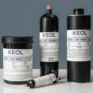 アクリレート接着剤 - KEOL-UV 278 - KEOL - ガラス用 / 1液タイプ / 産業用
